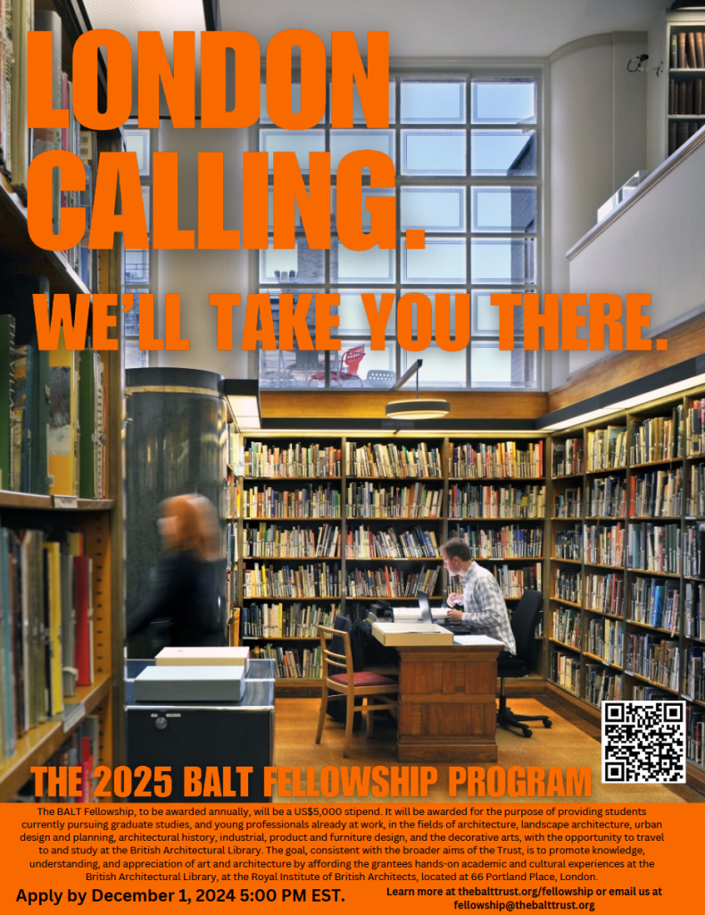 Fellowship – BRITISH ARCHITECTURAL LIBRARY TRUST